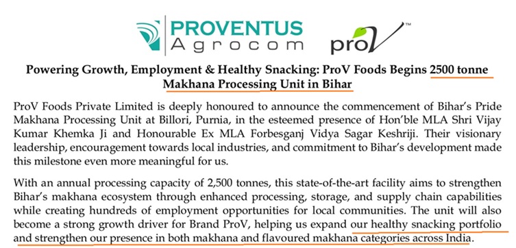 ProV : Makhana Khana